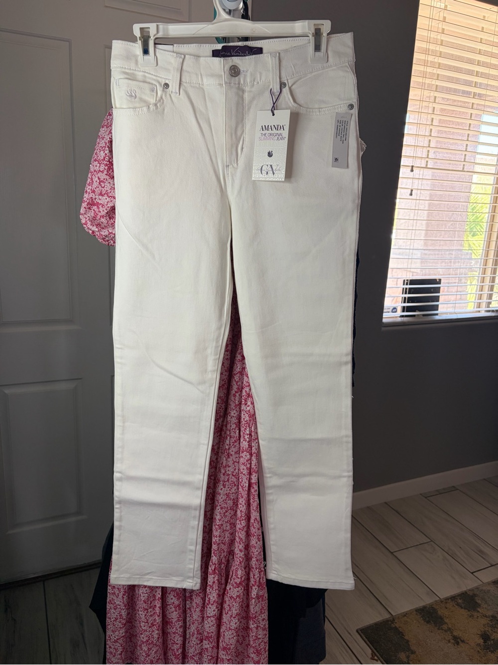 Gloria Vanderbilt White Skinny Jeans - Amanda Stretch